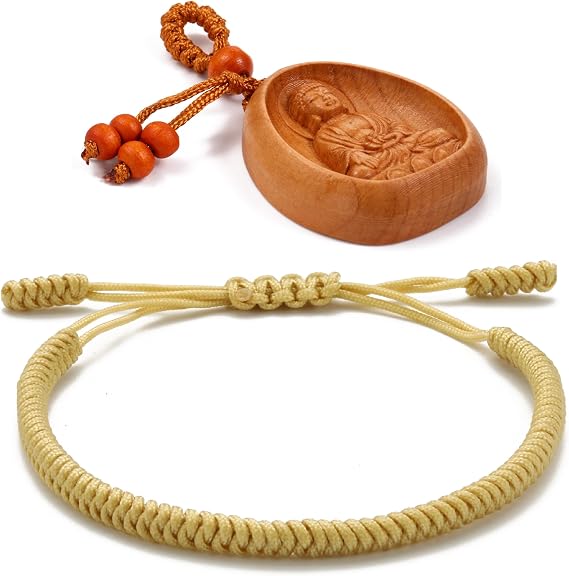 LUCKY BUDDHIST Handmade Bracelet + Buddhist Gift! Tibetan Good Luck String Armband. for Women, Men, Teens. Adjustable Size! Friendship Present. Handcrafted Rope Woven Chakra Wristband