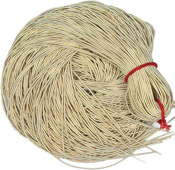 Embroiderymaterial Kora/Matte Finish Metallic French Wire in Cream Puff Color 1MM (100 Grams)