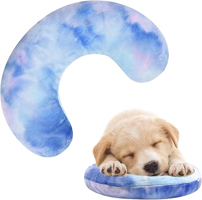 Dog Anxiety Calming Pillow, Pet Neck Pillow for Little Dog Cats Sleep, Soft Sleep Beddin Bolster Pillows, Joint Relief Sleeping Improve