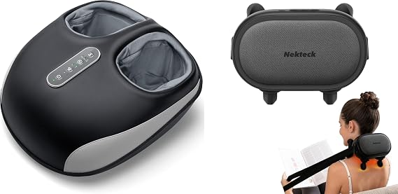 Nekteck Foot Massager Machine with Heat and Neck and Shoulder Massager with Heat