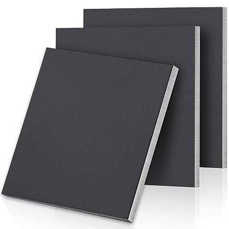 3 Pack Carbon Steel Sheet, 5'' x 5'' Flat Metal Plate, 1/4" Thick Hot Rolled Mild Steel Plate Steel Flat Plate Sheet Weldable Steel Flat Stock Metal Sheet for Cutting, Industrial & DIY Projects