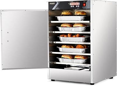 ROVSUN 5-Tier Commercial Food Warmer, Hot Box Food Warmer Pizza Warmer wRemovable Shelves Water Tray, Hot Holding Cabinet Electric Countertop for Catering Buffet Restaurant