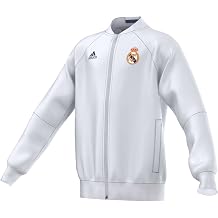adidas Real Madrid ANTH JKT and Jacket, White/Purple