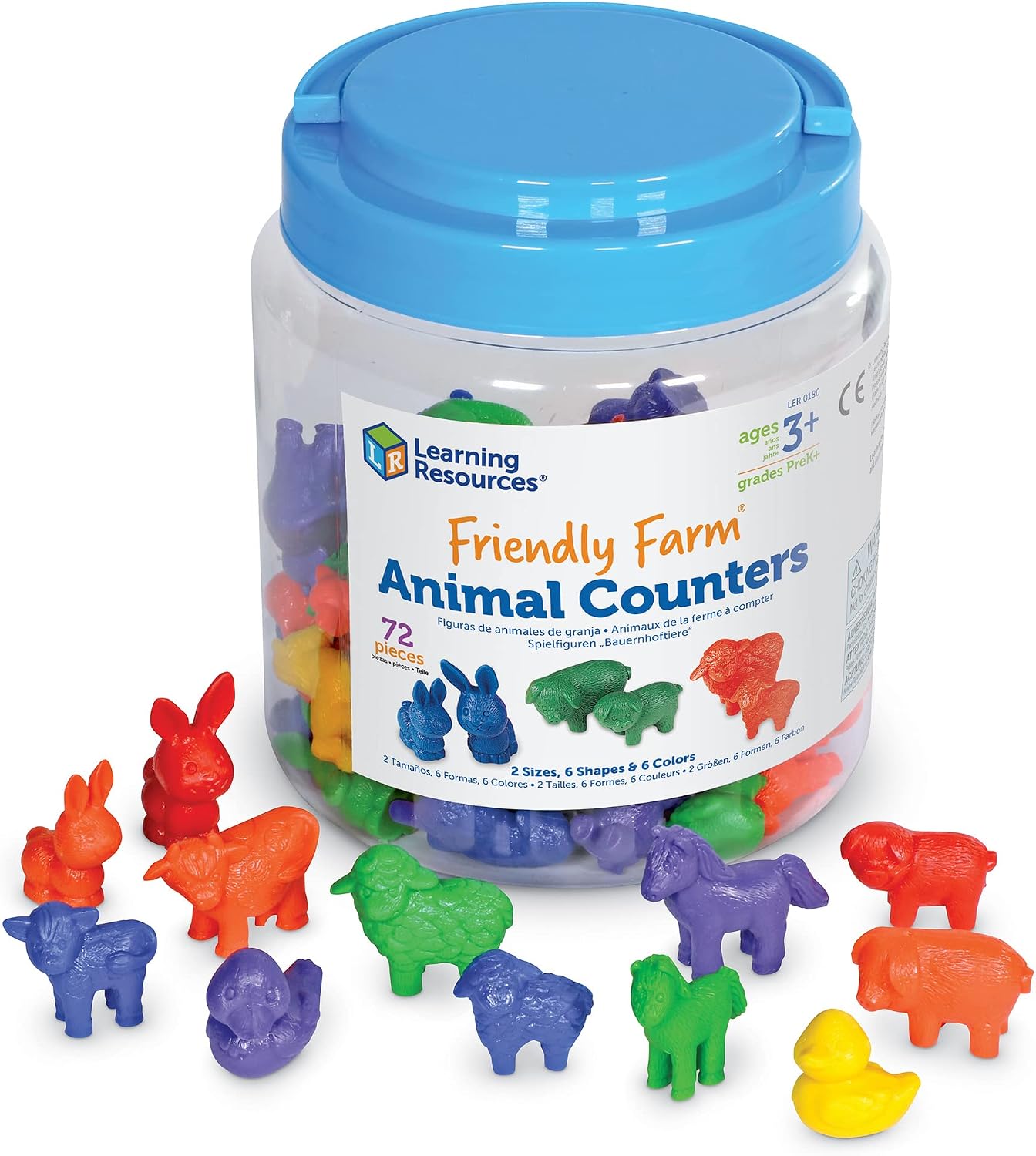 Learning Resources Friendly Farm Animal Counters Set of 72