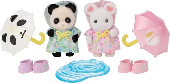 Sylvanian Families - 5748 Adventure Nursery Friends Rain Weather Figurines for Dollhouse