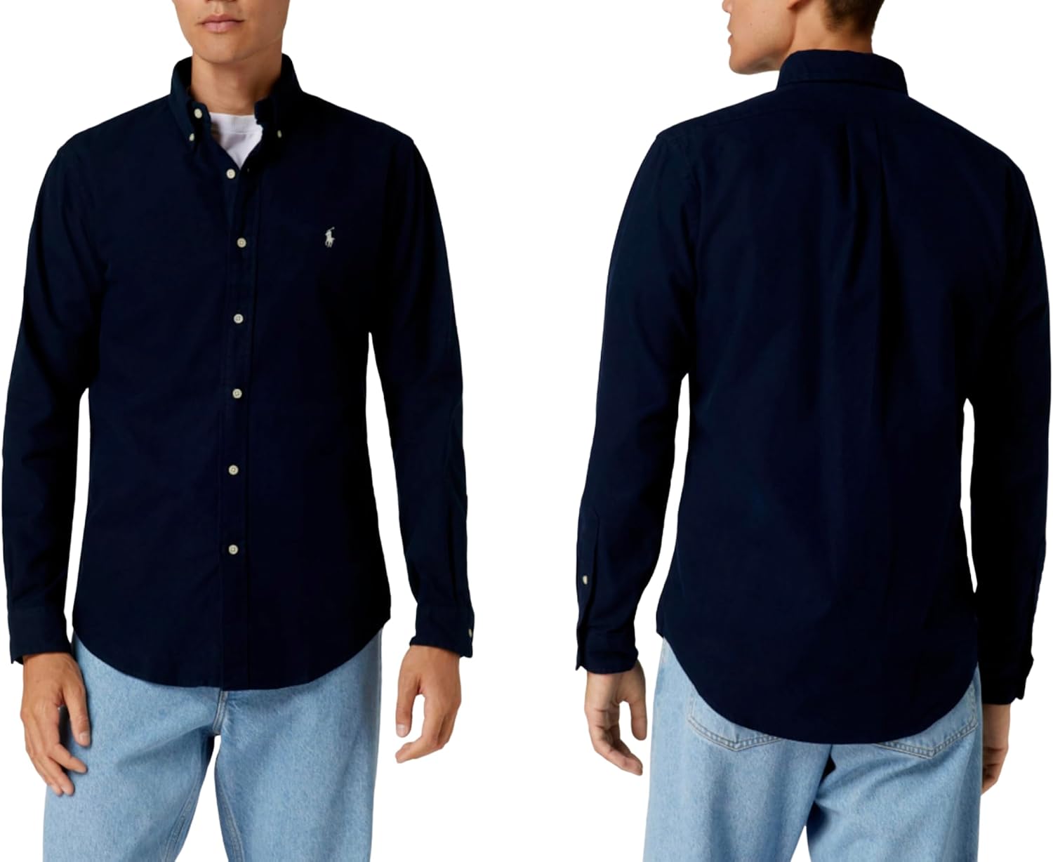Ralph Lauren Mens Long sleeve shirt - Custom Fit Navy M m