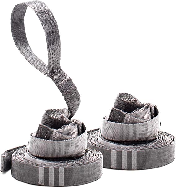 KAMMOK: Python Hammock Straps, No-Stretch, Knotless, Durable and Compact, Set of 2 Straps with Stuff Sack (Python 10 UL Ultralight)