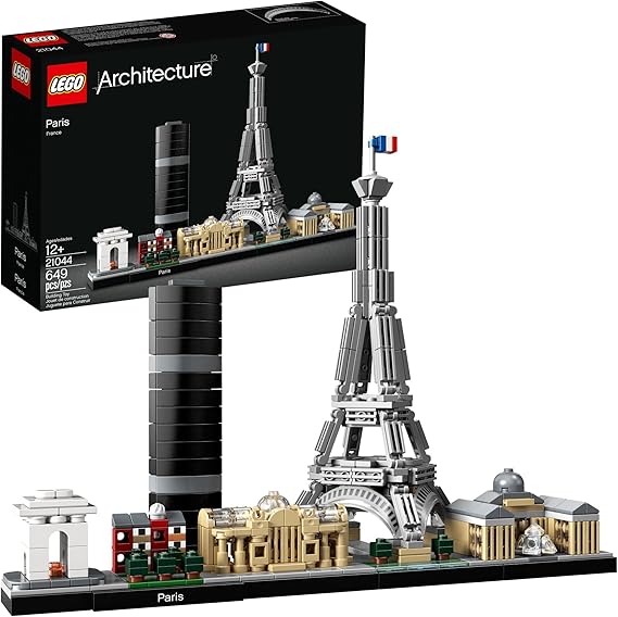 LEGO Architecture Paris Model Building Set - Detailed Display Building Block Set for Kids, Boys and Girls, Ages 12+ Unique Gift for Travel & Architecture Enthusiasts - 21044