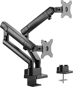 VIVO Premium Aluminum Full Motion Dual Monitor Desk Mount Stand with Lift Engine Arm, Fits Ultrawide Screens up to 35 inches, STAND-V102BB