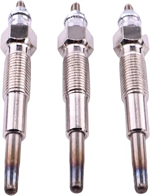 3Pcs Glow Plugs 185366190 TPN257 185366060 Compatible with New Holland L125 LS125 L140 LS140 L150 LS150 L160 Ford 1100 1110 1120 1200 1210 Perkins 100 400 Series