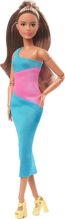 Barbie Signature Looks - Model #15 Colour Block One-Shoulder Midi Dress