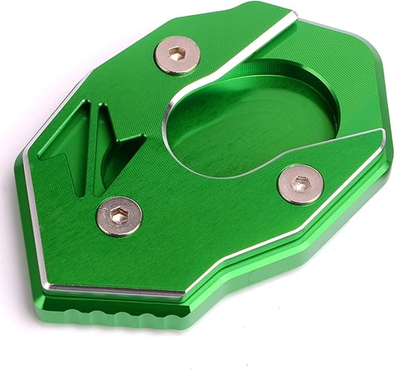 Compatible with Kawasaki Z900 Z650 Z1000/SX ER6N/F ZX6R ZX10R Motorcycle Kickstand Foot Side Stand Extension Pad Green, Motorcycle Kickstand Foot Plate Enlarge Extender Support Plate Accessories