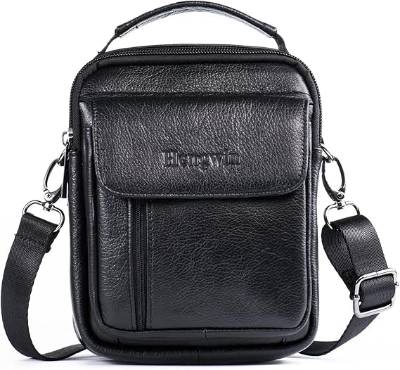 Genuine Leather Phone Pouch for Belt, Cell Phone Holster with Belt Loop, Crossbody Purse Shoulder Bag Fanny Pack