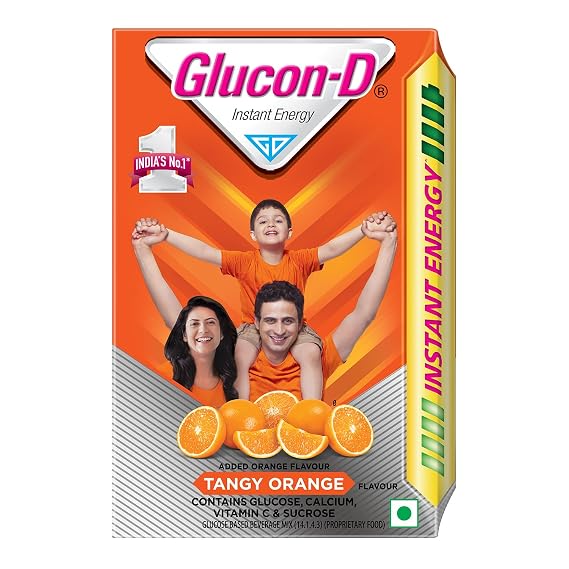Glucon D Instant Energy Health Drink Tangy Orange - 450 Gm Refill