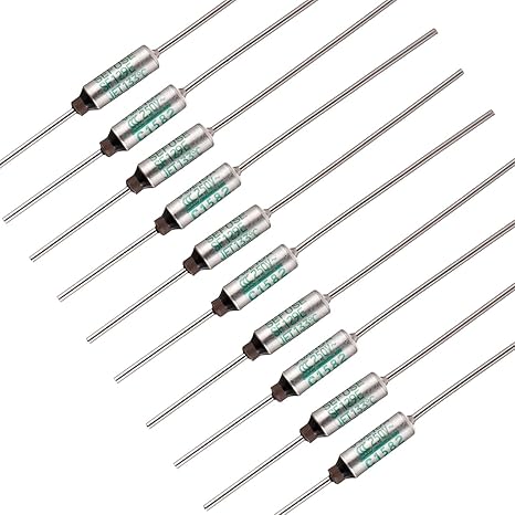 BOJACK SF129E SEFUSE 10A 250V Thermal Fuses 133 Degrees Celsius Thermal Cutoffs (Pack of 10)