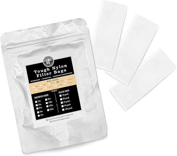 Gutenberg's Dank Pressing Co. tough 2x4 inch micron filter bags 10-100 Pack (10-Pack, 15)