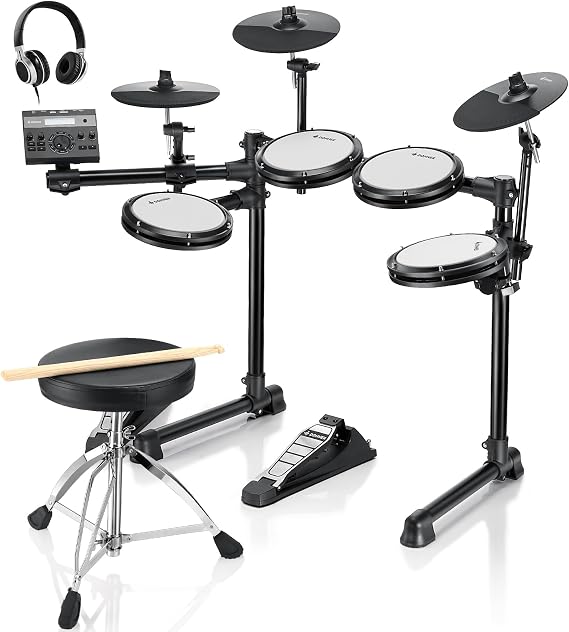 Electric Drums, Donner DED-200 LITE Electronic Drum Kit for Adults Beginner