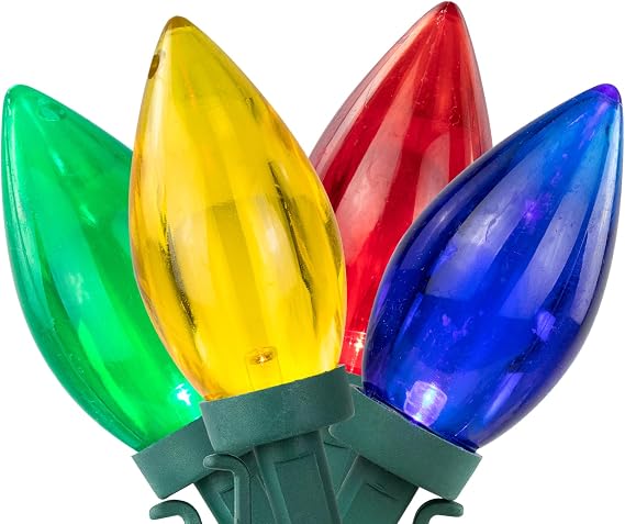 Northlight LED C9 Christmas Lights - Multi-Color - 16' Green Wire - 25ct