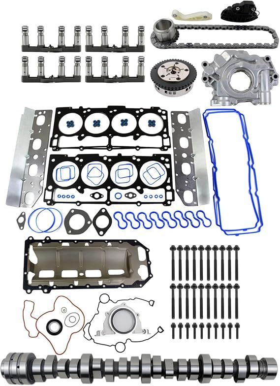 MDS 5.7 HEMI Lifters Camshaft Oil Pump Kit w/Head Gasket Replacement for Chrysler Jeep Grand Cherokee Dodge Charger Challenger V8 5.7L 2009-2015 Part# 53022372AA 53021726AD 53021726AE