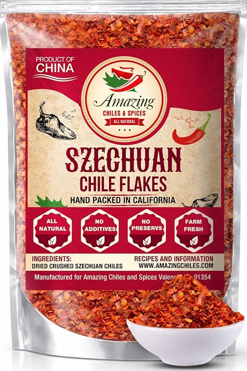 Sichuan Chili Flakes 8oz Szechuan Crushed Red Pepper for Chili Oil Kimchi