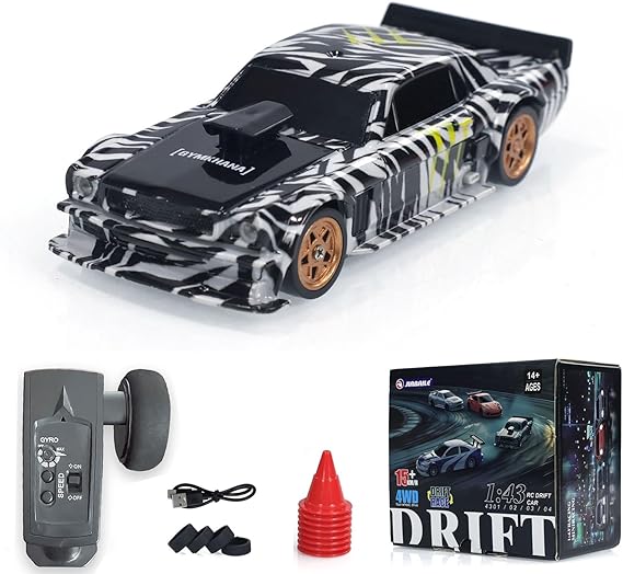 1/43 Maßstab RC Drift Rennwagen Gyroskop 4WD Fertig zum Fahren Mini Auto Hochgeschwindigkeitsmodell