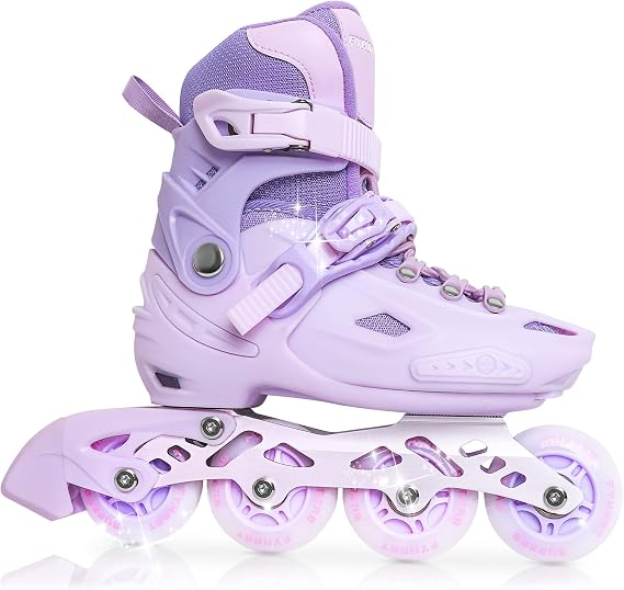 Girls Adjustable Inline Skates for Girls Boys Girls Roller Skates for Beginners Large Roller Skates for Children, Indoor Beginners Inliner Outdoor
