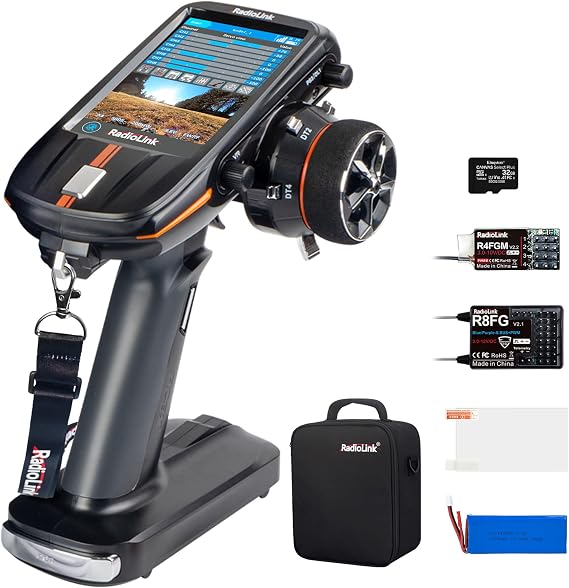 Radiolink RC8X 8 Channels RC Transmitter with R8FG&R4FGM Gyro Receivers