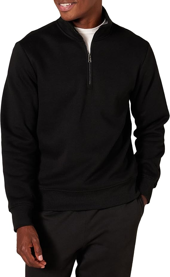 Amazon Essentials Men's Regular Fit Long-Sleeve Quarter-Zip Casual Smart Pullover Fleece Sweatshirt