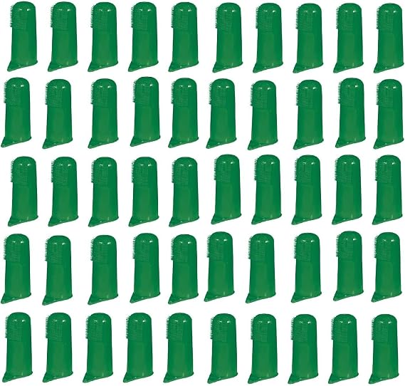 Top Performance ProDental Finger Brushes Convenient Toothbrushes for Cleaning Pets' Teeth, 50-Pack