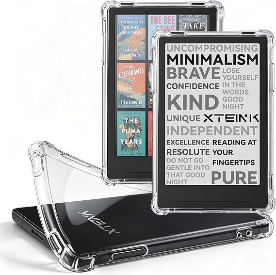 CoBak Clear Case for Xteink X4 EReader, Xtrons X4 Ultra-Lightweight Anti Scratch TPU Transparent Flexible Soft Back Shell Cover