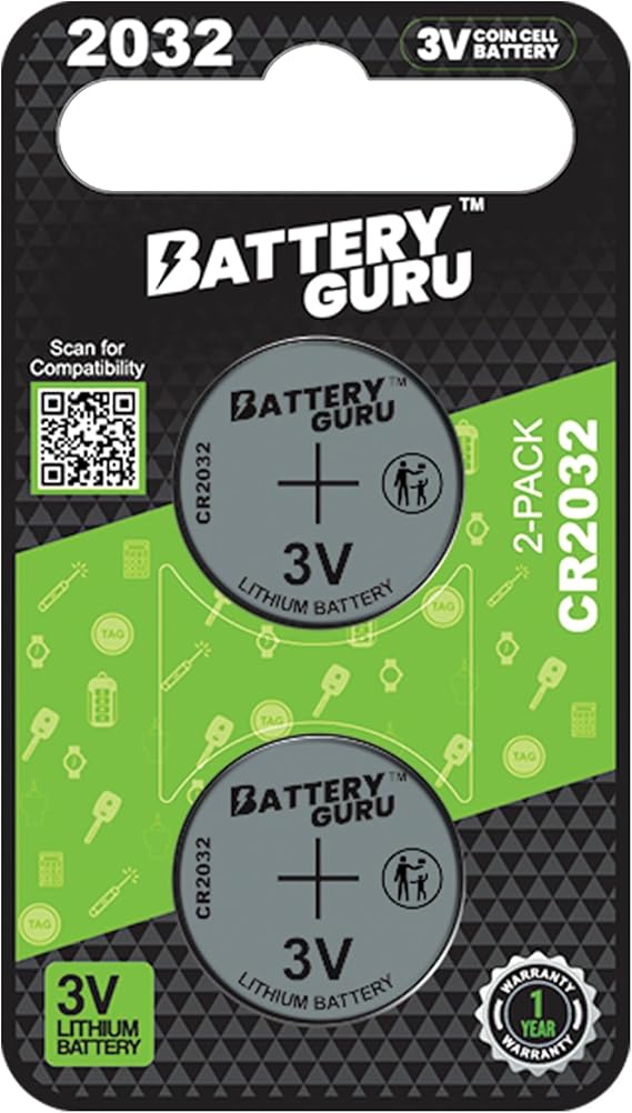 Key Battery Replacement for Toyota Rav4 (2013-2023 RAV4 Smart Key Remote Battery CR2032 3V Pack of 2) Powered by BatteryGuru