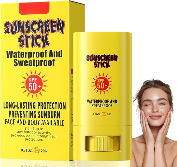 Sunscreen Stick,Sunscreen Stick SPF 50+,SPF 50 Su/nscreen for Face & Body,Non Greasy Waterproof Suns/creen St/ick,Long Lasting Face Sun Cream with Centella,Su/nscreen Fa/ce Protection from UV Damage