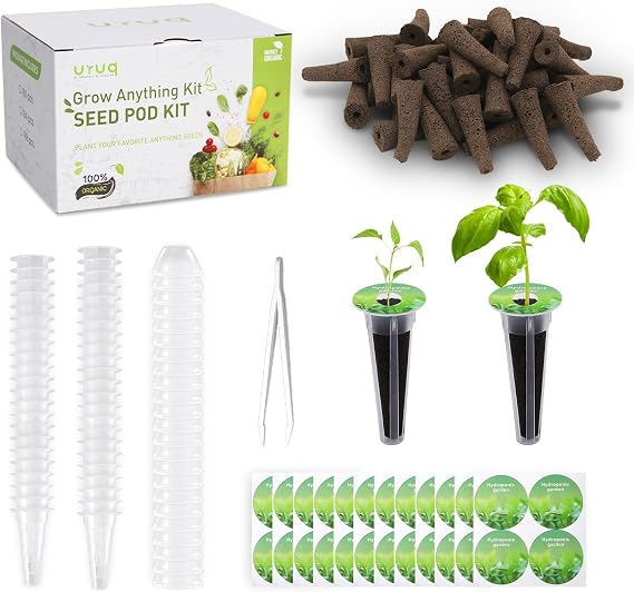 URUQ 180pcs Hydroponic Pods Kit Compatible with AeroGarden & Most Brands