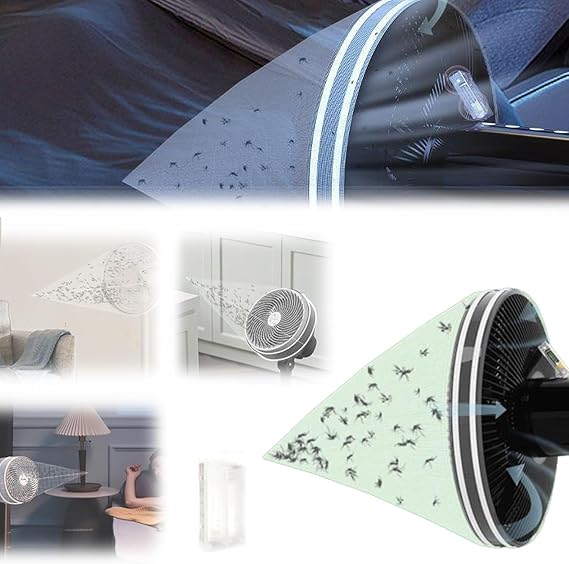 Mosquito Trap Kit, Bag Box Fan Trap, Safety Fan Covers Net, Mosquito Screen Silent Mosquito Repellent, For Outdoor Home Use (S)