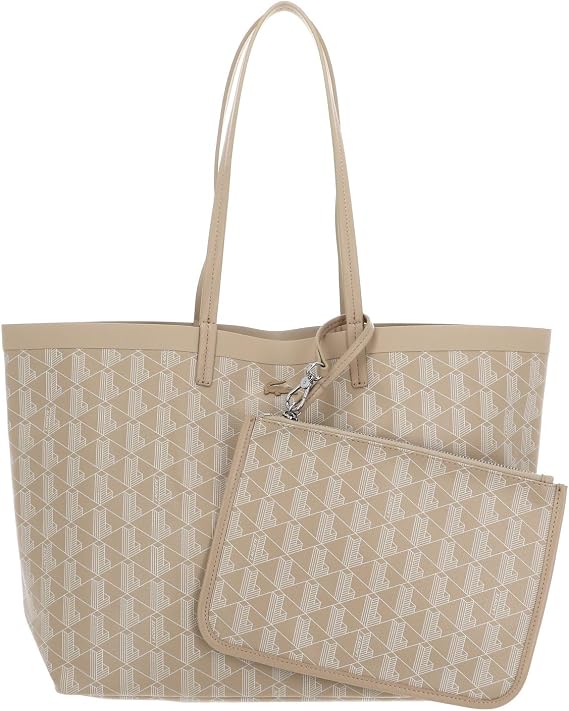 Lacoste Zely Shopper with Pouch 35 cm Mono Irish Cream Farine