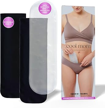 Cool Mom by Ingrid & Isabel Reusable Perineal Ice Pack Postpartum Cooling & Heating Pad for Vaginal Delivery Recovery, C-Section Relief, Swelling & Pain Soothing Gel Pack for Women