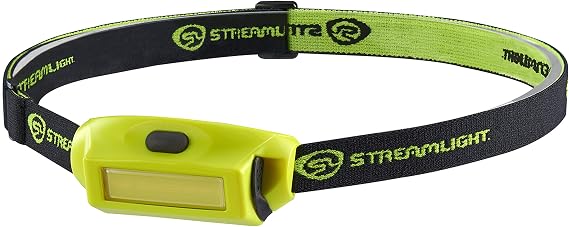 Streamlight 61710 Bandit Pro 180-Lumen USB Rechargeable LED Headlamp with Elastic Head Strap, Visor Clip, and USB Cable, Yellow