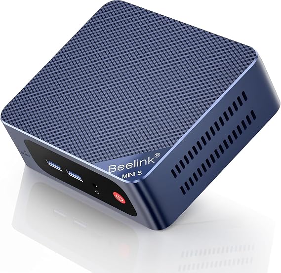 Beelink Mini PC, Mini S12 Pro Intel 12th N100(Up to 3.4GHz), 16GB DDR4 512GB M.2 SSD, Mini Desktop Computer Support 4K@60HZ Dual HDMI Display/WiFi6/BT5.2/USB3.2/2.5Gbps/LAN/WOL Micro PC