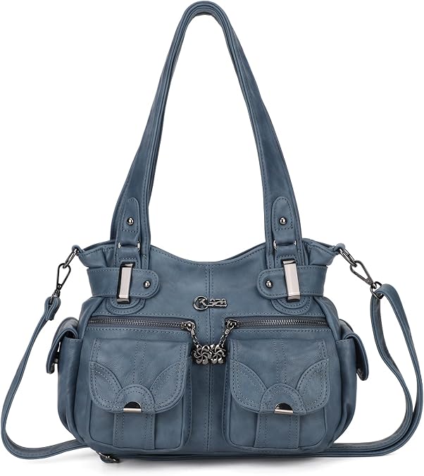 KL928 Women's Shoulder Purse Large Hobo Tote PU Leather Multi-Pocket Bag