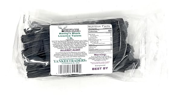 Kennys Licorice Twists, Black, 1 Pound