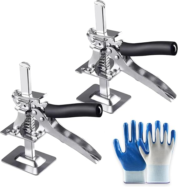 Hand Lifting Tool Jack, Labor saving Arm Tool Lift, Door Panel Lifting Cabinet Jack,Board Adjustment Lifting, Jacks for Furniture Door Cabinet Windows Installation 2 Pack