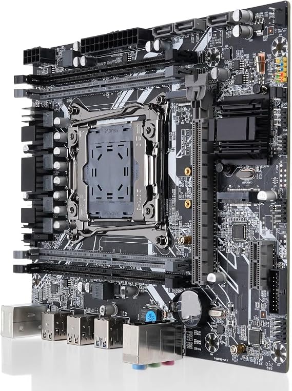 LICAEVEY X99 Micro ATX Gaming Motherboard for LGA 2011-3, Supports i7 & E5 V3 | V4 CPUs, 4X DDR4 128GB, Dual M.2 NVMe | NGFF, Gigabit LAN, SATA 3.0
