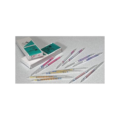 Gastec 21LA Detector Tube, Detects for Carbonyl Sulfide, 2 to 125 ppm Measuring Range, 0.5" H, 3" W, 6" L, 1 fl. oz., Glass