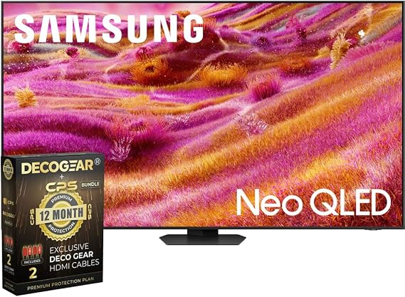 Samsung 98" Neo QLED 4K QN90F Smart TV (2025) Vision AI, Mini LED, Neo Quantum HDR+, Dolby Atmos, Glare-Free | CPS Exclusive 1-Year Protection & Deco Gear Complete Home Theater Beginner's Guidebook