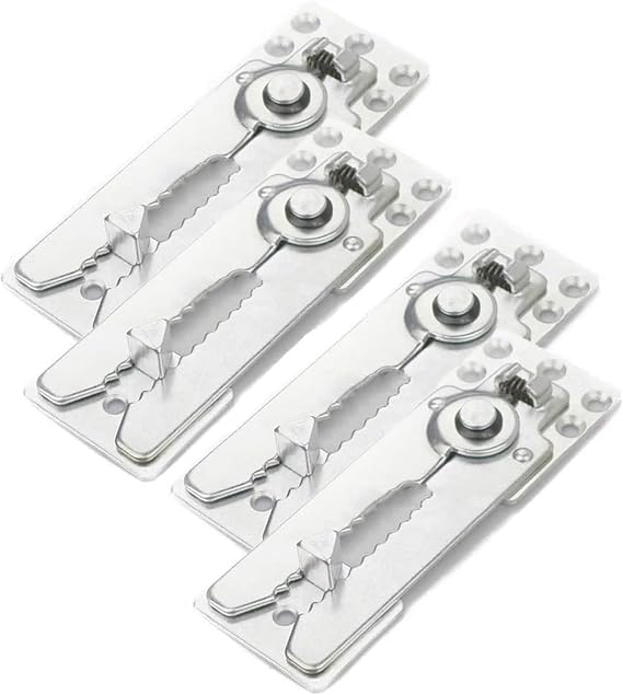 QOPAHI 4 Pack Sofa Snap Sectional Couch Connector with Screws, Sofa Clamp for sectionals large corner sofas support boards for modular sofa couches furniture, 155mm