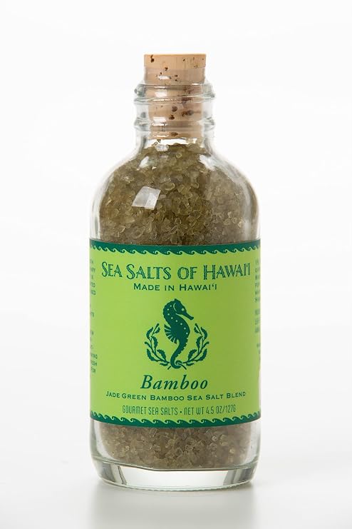 Sea Salts of Hawaii Green Bamboo Sea Salt, 4.5 oz. Made in Hawaii