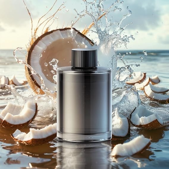 Ceeniu Car Air Freshener, CF3 Luxury Perfume Refill, 135ml Large Capacity for 6 months, Coconut, Natural French Fragrance with Plant Extracts, Car Fresheners, Car fragrance