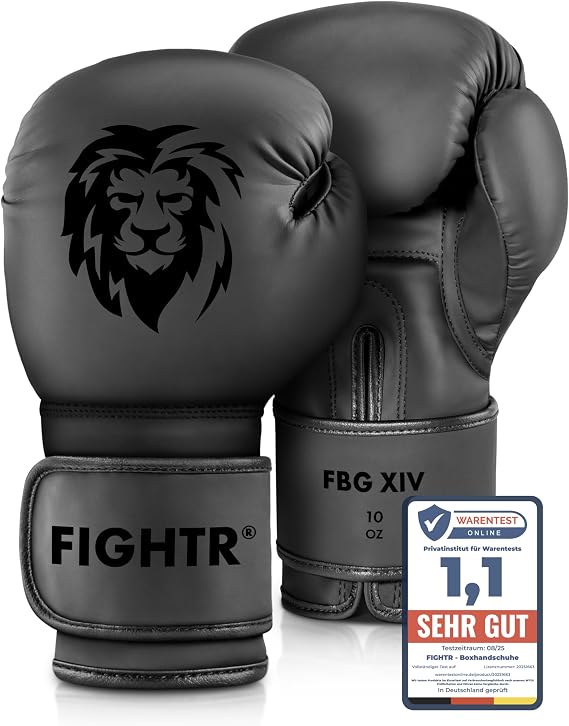 FIGHTR® Boxing Gloves – Ideal Stability & Impact Strength Punching Gloves for Boxing MMA Muay Thai Kickboxing & Martial Arts Includes Carry Bag