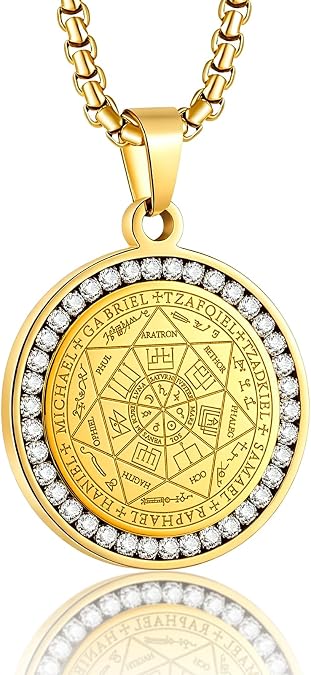 Seven Archangels Pendant Necklace for Men Women Protection Amulet