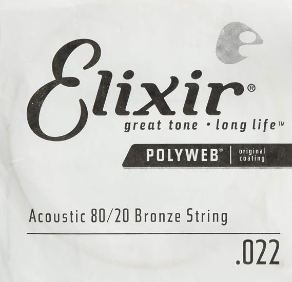 Elixir Strings Acoustic Guitar String POLYWEB Coating .022
